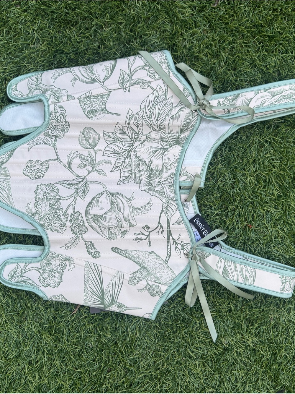 Unbranded Floral corset in Sage Green